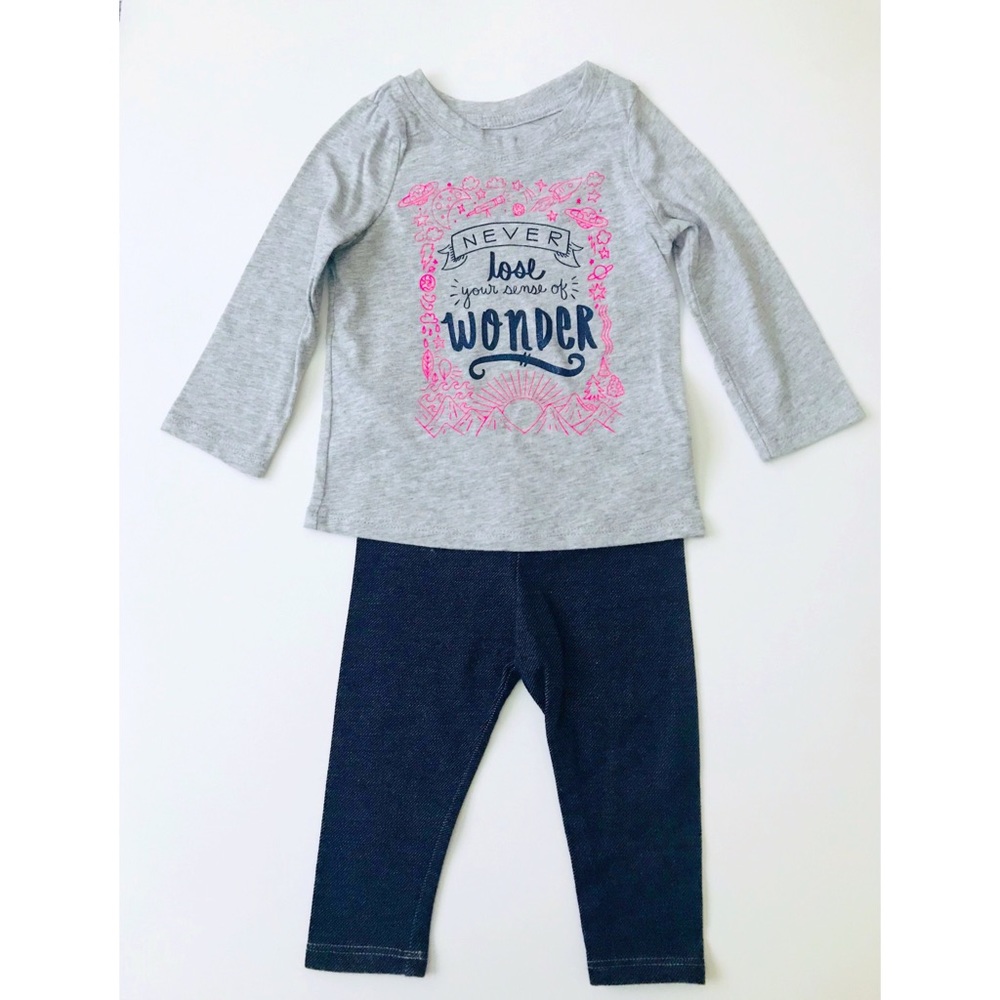 Cat & Jack’s long-sleeve graphic top w/Jeggings